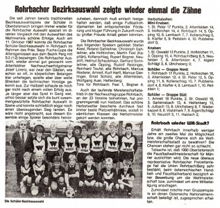 Rohrbacher Notizen, Nr. 59, November 1987